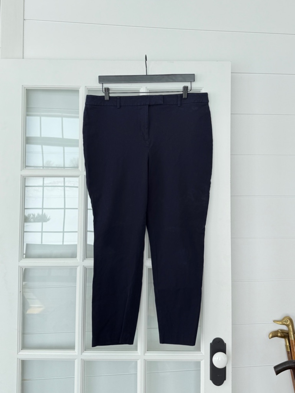 Talbots High Waist Straight Pant in Navy